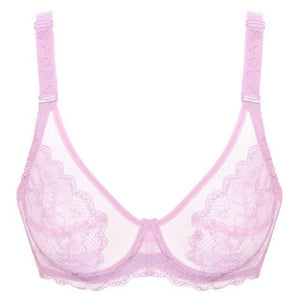 Transparent Bras For Women Ultra Thin Lace Bralette Underwire Push